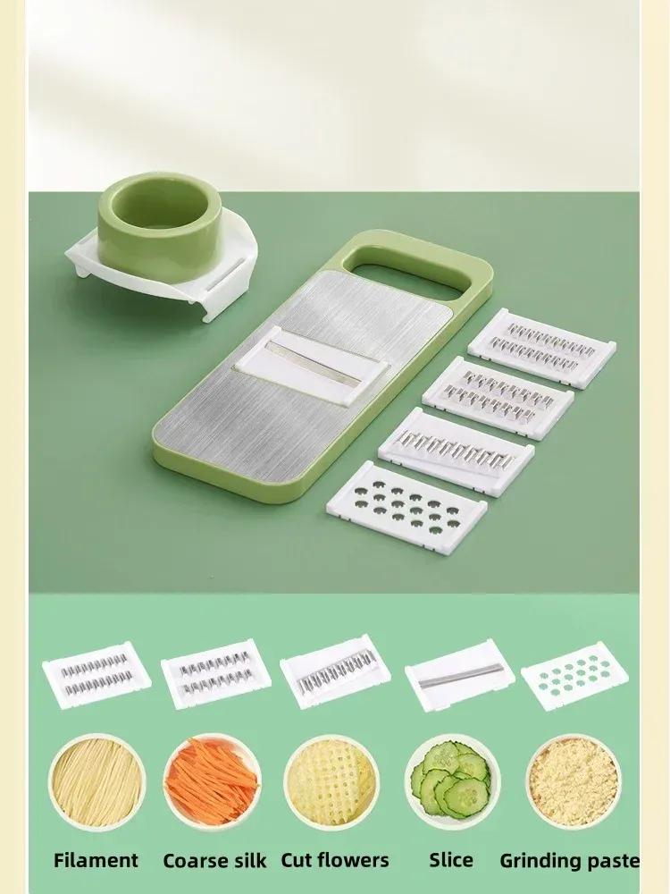 5-in-1 Versatility – Slice, dice, shred, julienne, and grate vegetables