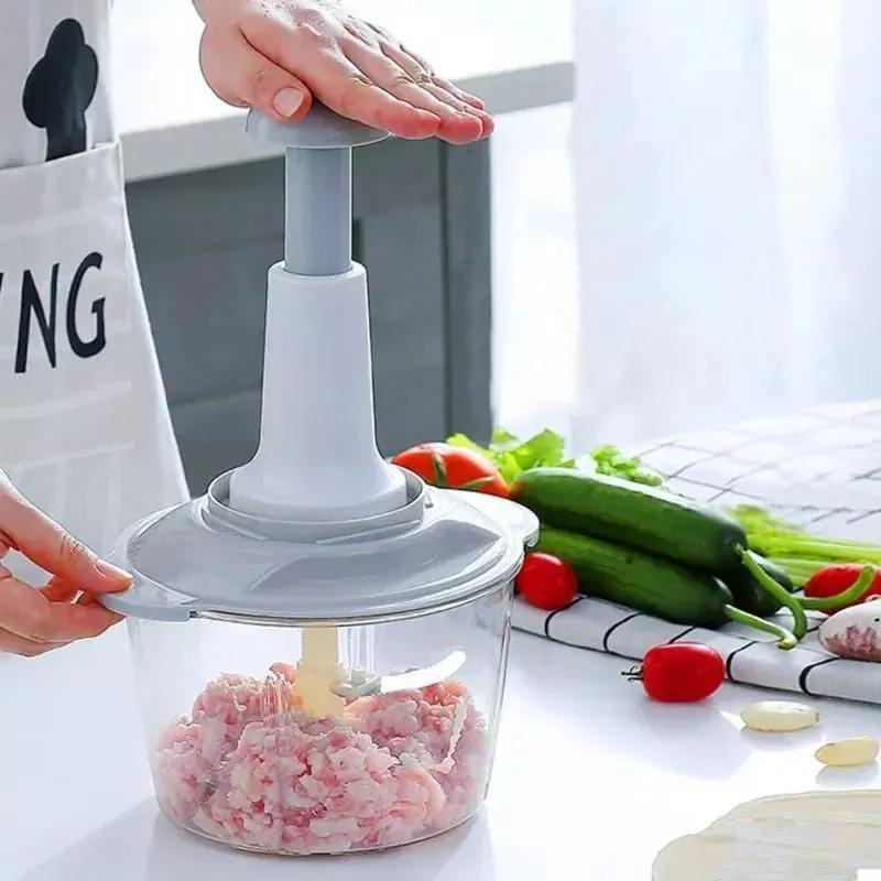 Manual Chopper Machine Hand Chopper Vegetables Push Chopper 1.5 L Capacity