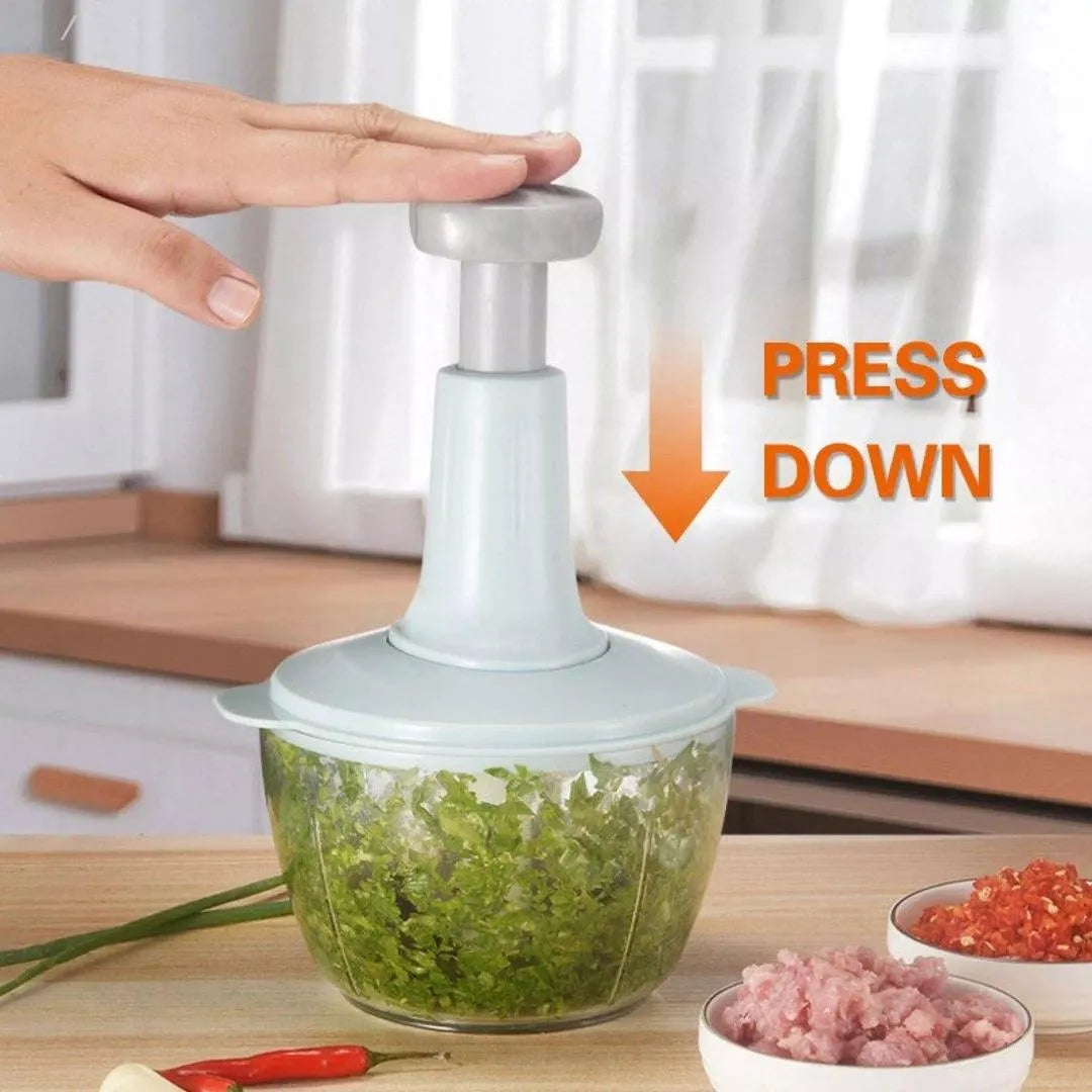 Manual Chopper Machine Hand Chopper Vegetables Push Chopper 1.5 L Capacity